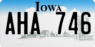 IA license plate AHA746