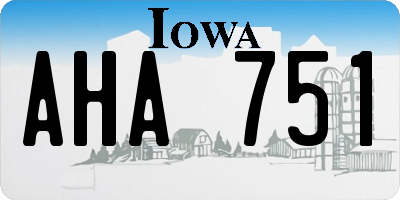 IA license plate AHA751