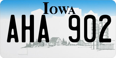IA license plate AHA902