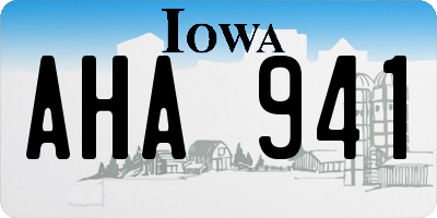 IA license plate AHA941