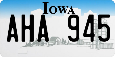 IA license plate AHA945