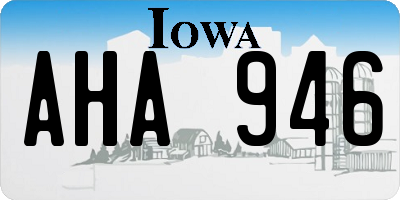 IA license plate AHA946
