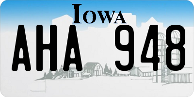 IA license plate AHA948