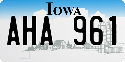 IA license plate AHA961
