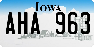 IA license plate AHA963