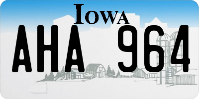 IA license plate AHA964