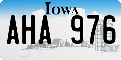 IA license plate AHA976