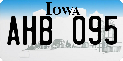 IA license plate AHB095