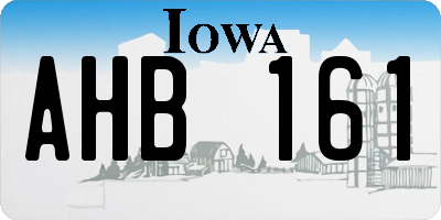IA license plate AHB161