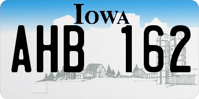 IA license plate AHB162