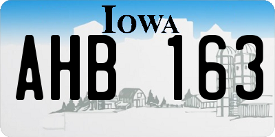 IA license plate AHB163