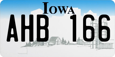 IA license plate AHB166