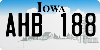 IA license plate AHB188