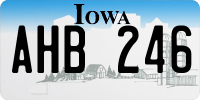 IA license plate AHB246