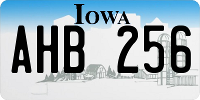 IA license plate AHB256