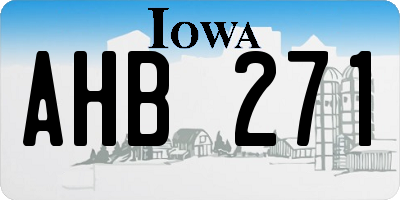 IA license plate AHB271