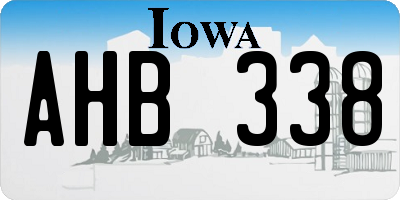 IA license plate AHB338