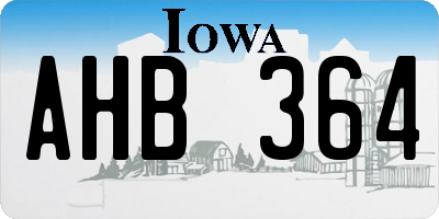 IA license plate AHB364