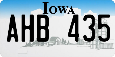 IA license plate AHB435