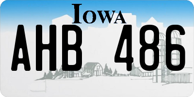 IA license plate AHB486