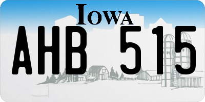 IA license plate AHB515