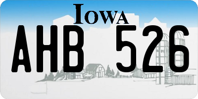 IA license plate AHB526