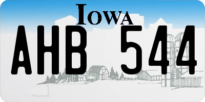 IA license plate AHB544