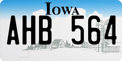 IA license plate AHB564