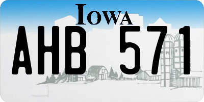 IA license plate AHB571
