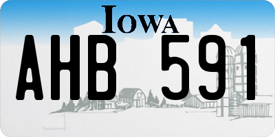 IA license plate AHB591