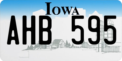 IA license plate AHB595