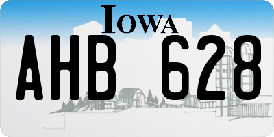 IA license plate AHB628