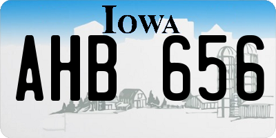 IA license plate AHB656