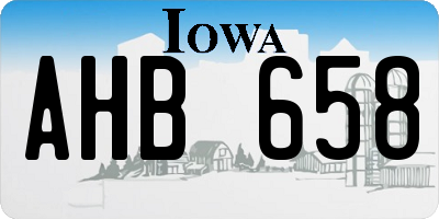 IA license plate AHB658