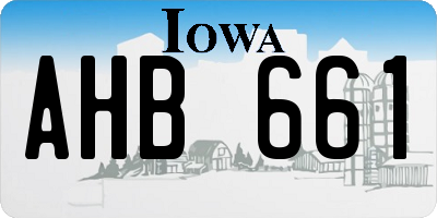 IA license plate AHB661
