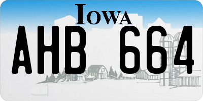 IA license plate AHB664