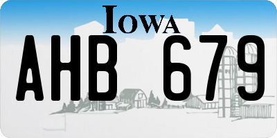 IA license plate AHB679