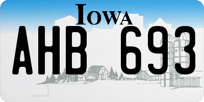 IA license plate AHB693
