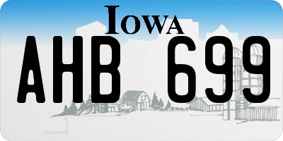 IA license plate AHB699