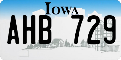 IA license plate AHB729