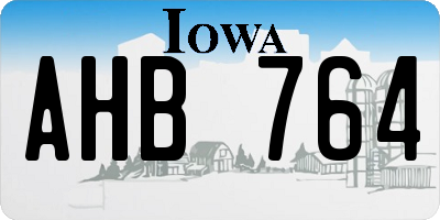 IA license plate AHB764