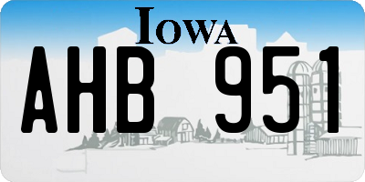 IA license plate AHB951