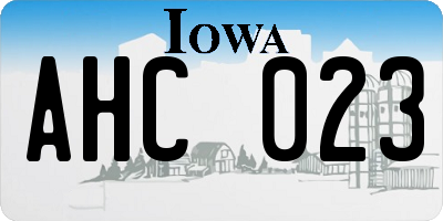 IA license plate AHC023