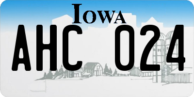 IA license plate AHC024
