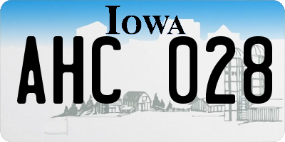 IA license plate AHC028