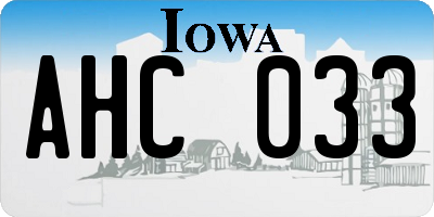 IA license plate AHC033