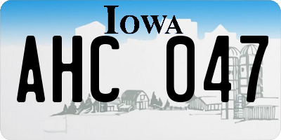 IA license plate AHC047