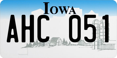 IA license plate AHC051