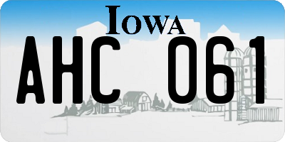 IA license plate AHC061
