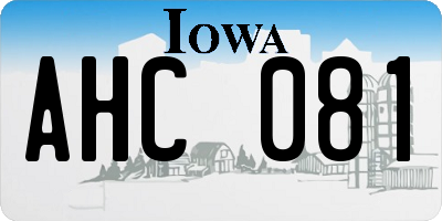 IA license plate AHC081